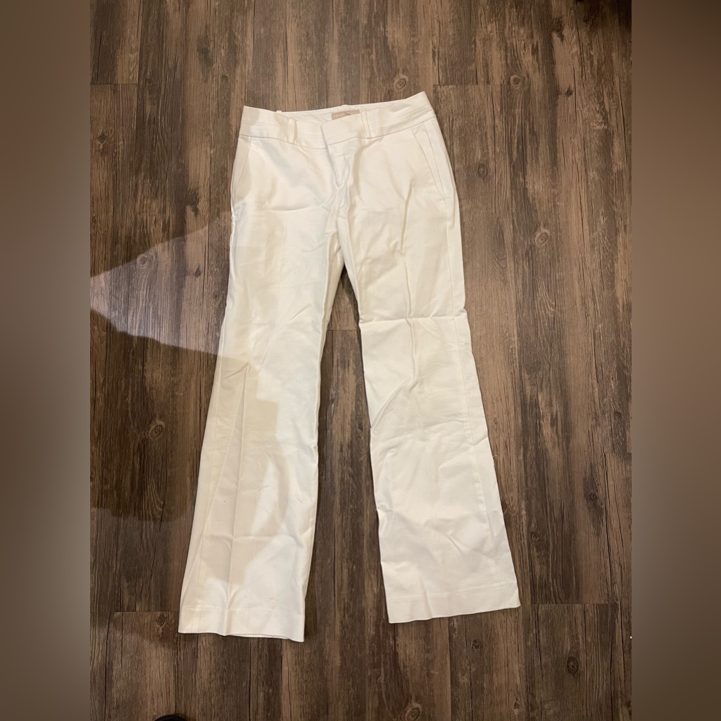 White Banana Republic Pants (4) Martin Fit